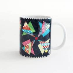 Quilt Happy - Modern Pinwheels Mug Kaffeebecher  