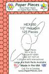 Papierschablonen Hexagons   1/2 inch ca.  125 stk./Packung